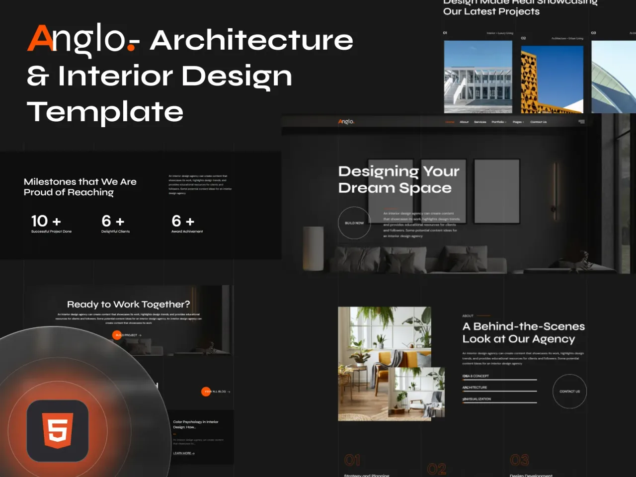 Anglo – Architecture & Interior Design HTML Template, image 1 of 1