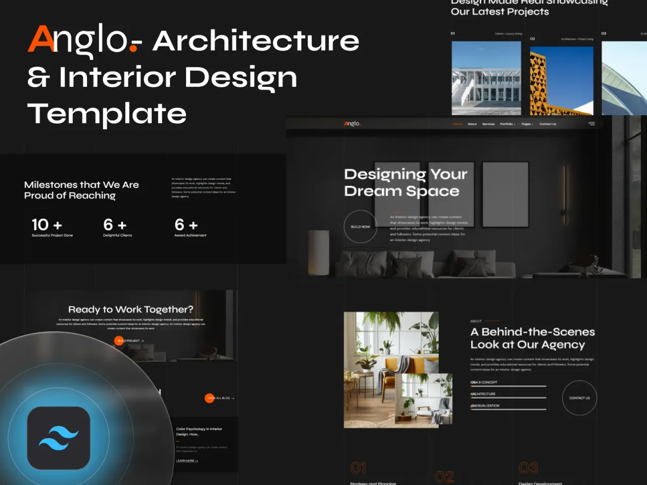 Anglo - Architecture & Interior Design Tailwind Template, image 1 of 1