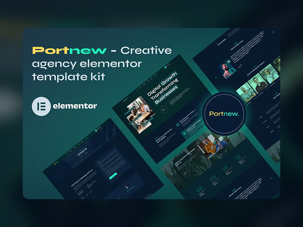 Portnew - Creative Agency Elementor Template Kit, image 1 of 1